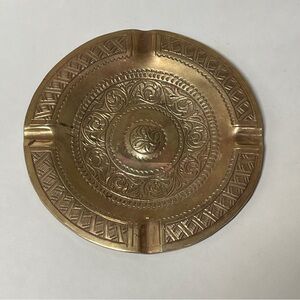 The Moroccan Room hand-hammered brass ashtray 5.5” Diameter